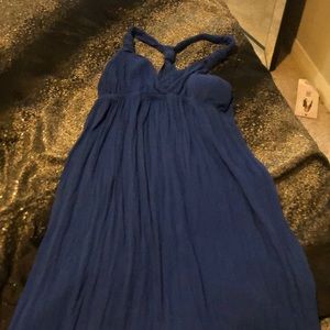 Padded blue sun dress